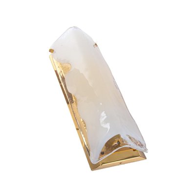 Large Murano Ice Glass Wall Sconce by Carlo Nason for J.T. Kalmar, 1960s-DEK-1146233