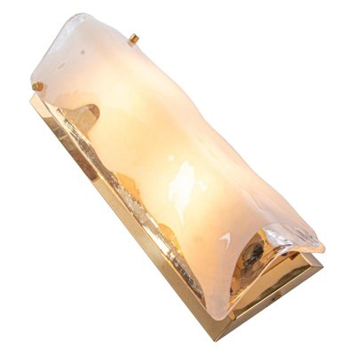 Large Murano Ice Glass Wall Sconce by Carlo Nason for J.T. Kalmar, 1960s-DEK-1146233