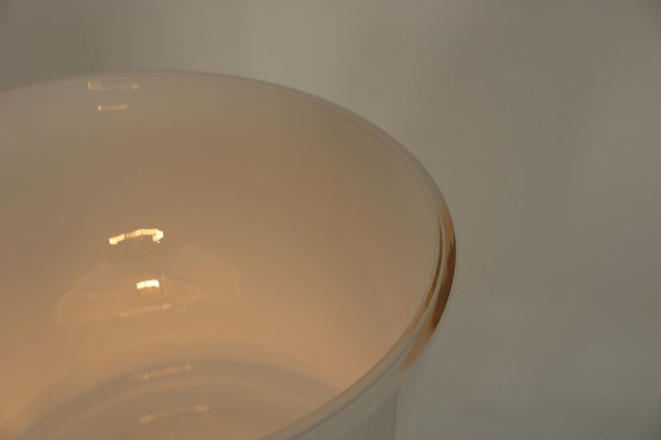 Large Mushroom Table Lamp in White Murano Glass from De Majo, 1960s-AA-1764647