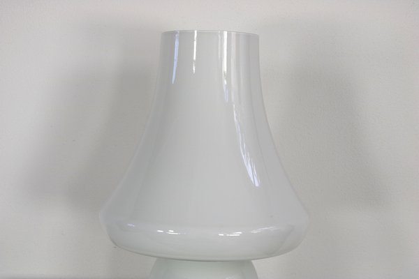 Large Mushroom Table Lamp in White Murano Glass from De Majo, 1960s-AA-1764647