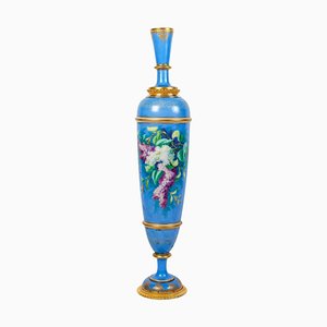 Large Napoleon III Baccarat Opaline Vase in Gilt Bronze Mount-WFS-1724480