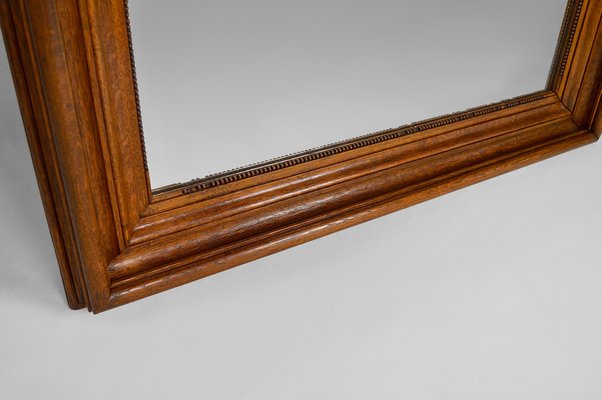 Large Napoleon III Mirror in Molded Oak, France, 1860s-XNH-1021690