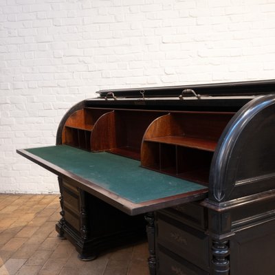 Large Napoleon III Roll-Top Desk Secretary, 1880s-RB-1789211