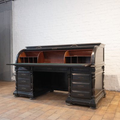 Large Napoleon III Roll-Top Desk Secretary, 1880s-RB-1789211