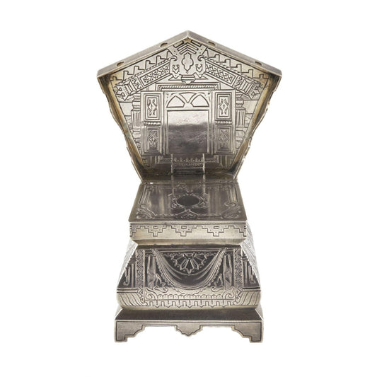 Large Neo-Russian Style Silver Salt Shaker Throne, Russia