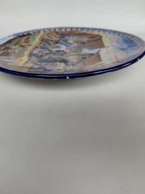 Large Nevers Earthenware Dish by Marest Frères, 1890s-EHL-2017596