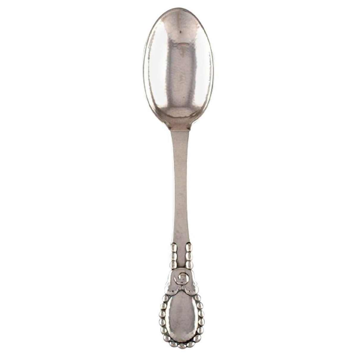 Large Number 13 Tablespoon in Hammered Silver 830 by Evald Nielsen, 1924