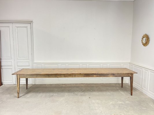 Large Oak and Fir Dining Table, 1920s-PB-2040378