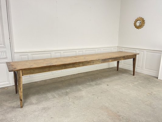 Large Oak and Fir Dining Table, 1920s-PB-2040378