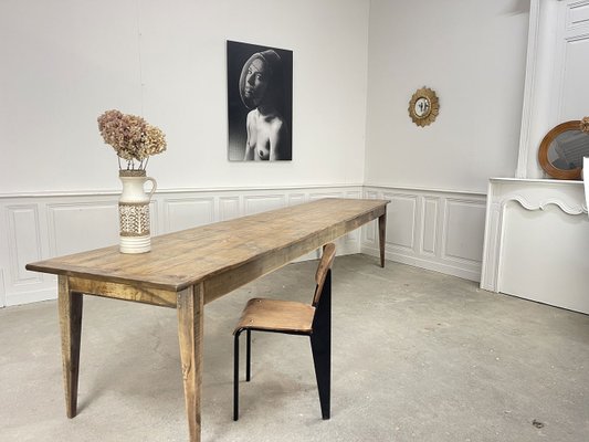 Large Oak and Fir Dining Table, 1920s-PB-2040378