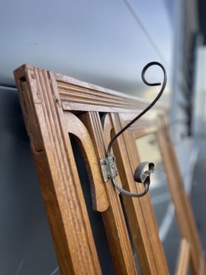 Large Oak Bistro coat Mirror, France, 1950s-LA-1820179