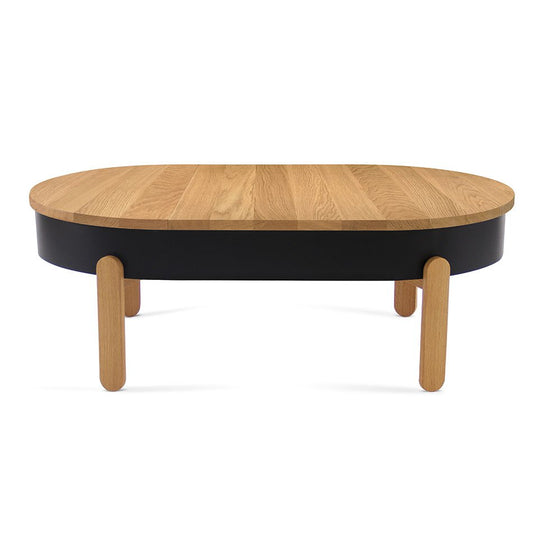 Large Oak-Black Batea Coffee Table by Daniel García Sánchez for WOODENDOT