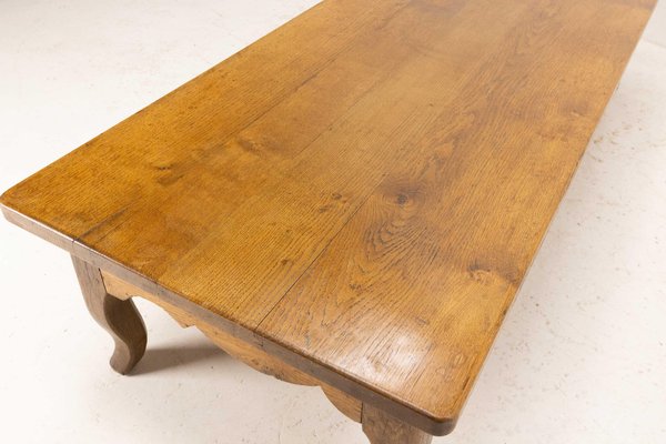 Large Oak Coffee Table, 1970s-RIU-1329283