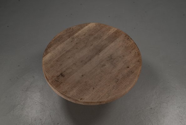 Large Oak Rural Round Coffee Table, 1962-VLO-2028342