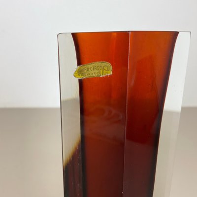 Large Ochre Murano Glass Sommerso Vase by Flavio Poli, 1970s-QZ-1743360