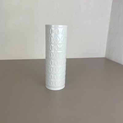 Large Op Art Biscuit Porcelain German Vase from Ak Kaiser, Germany, 1970s-QZ-1053363