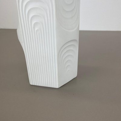 Large Op Art Biscuit Porcelain Vase by AK Kaiser, 1970s-QZ-1814029