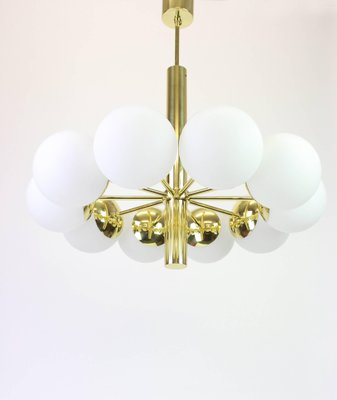 Large Opal Globes Chandelier from Kaiser, Germany, 1970s-UGR-1086000