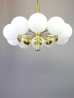 Large Opal Globes Chandelier from Kaiser, Germany, 1970s-UGR-1086000