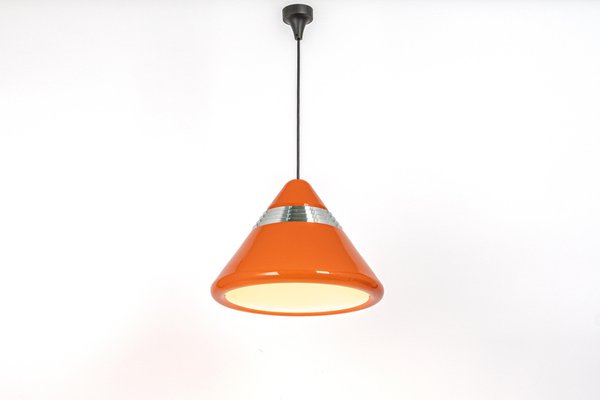 Large Orange Pendant Light by Kazuo Motozawa, 1970s-UGR-1333904