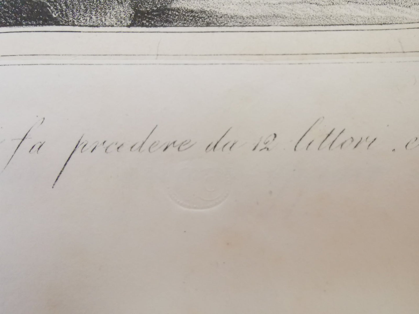 Large Original Lithograph, 1835, Annibale and Agostino Carracci on the Founding of Rome