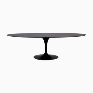 Large Oval Black Marble Tulip Dining Table by Eero Saarinen for Knoll Studio, 1990s-TEA-1620521