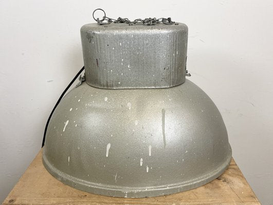 Large Oval Industrial Polish Factory Pendant Lamp from Mesko, 1970s-CGF-1373093