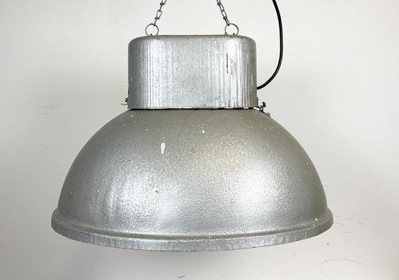 Large Oval Industrial Polish Factory Pendant Lamp from Mesko, 1970s-CGF-1373093