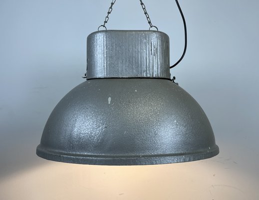 Large Oval Industrial Polish Factory Pendant Lamp from Mesko, 1970s-CGF-1373093