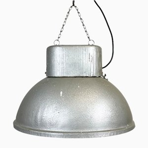 Large Oval Industrial Polish Factory Pendant Lamp from Mesko, 1970s-CGF-1373093