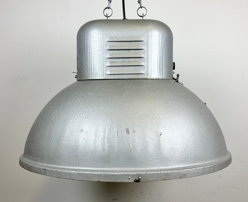 Large Oval Industrial Polish Factory Pendant Lamp from Predom Mesko, 1960s-CGF-1423035