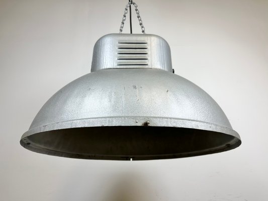 Large Oval Industrial Polish Factory Pendant Lamp from Predom Mesko, 1960s-CGF-1423035