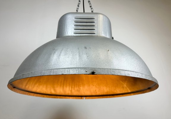 Large Oval Industrial Polish Factory Pendant Lamp from Predom Mesko, 1960s-CGF-1423035