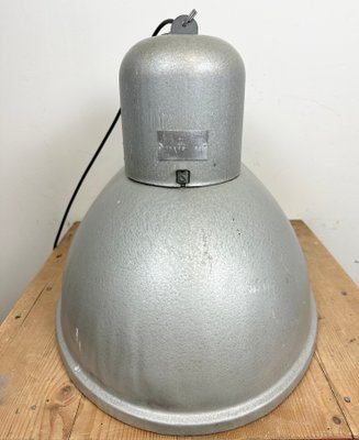 Large Oval Industrial Polish Factory Pendant Lamp from Predom Mesko, 1960s-CGF-1423035