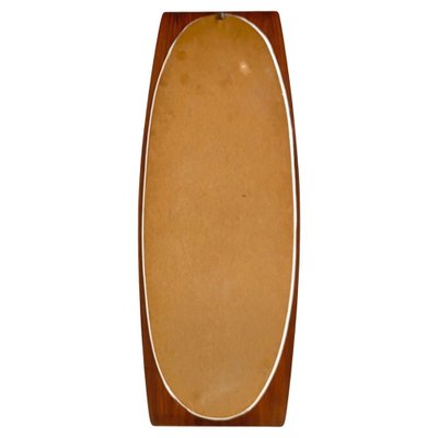 Large Oval Mirror in Rosewood by Campo & Graffi, 1950s-TOI-2043570