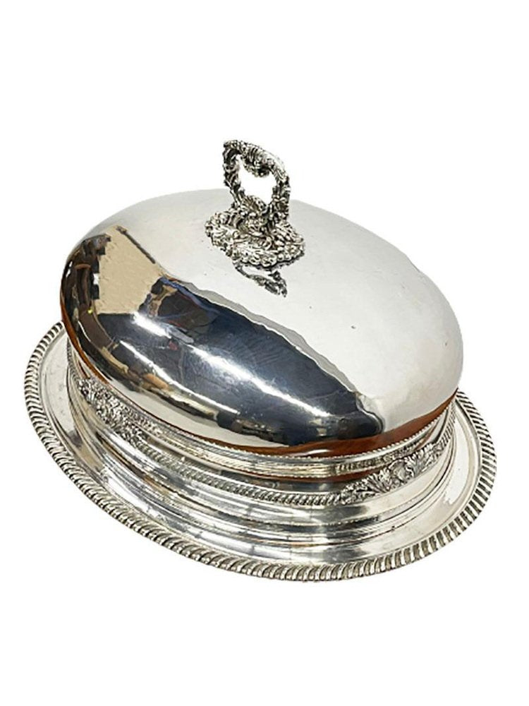 Large Oval Silver Plated Domed Dish or Food Cover