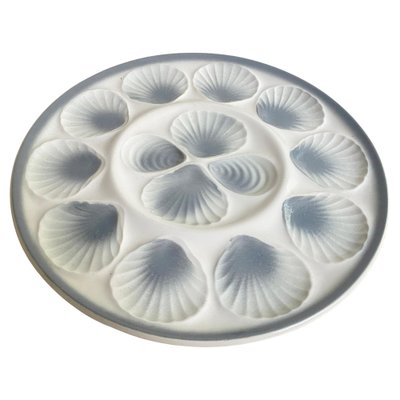 Large Oyster Plate in Grey Ceramic by Moulin des Loups, France, 1960s-UR-1791903