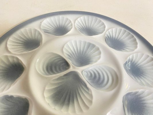 Large Oyster Plate in Grey Ceramic by Moulin des Loups, France, 1960s-UR-1791903