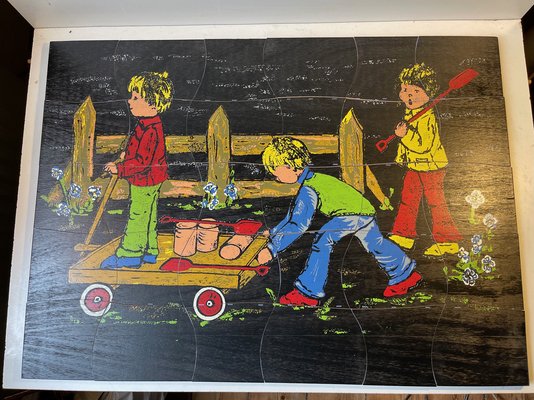 Large Painted Puzzle in Beech by Kay Bojesen, 1950s-LCR-1241077