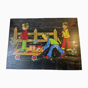 Large Painted Puzzle in Beech by Kay Bojesen, 1950s-LCR-1241077