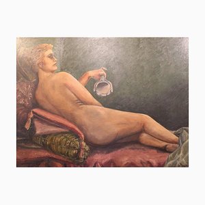 Large Painting with Motif of a Naked Woman by O. Rosmund, 1910-UY-590100