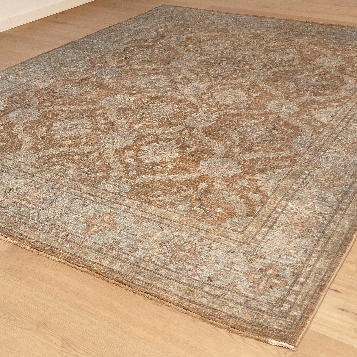 Large Pakistani Brown Hand Knotted Rug, 2000s