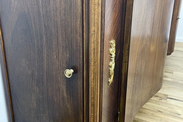 Large Parisian Art Deco Sideboard with Curved Fronts in Rosewood, 1920s-VMP-1061478