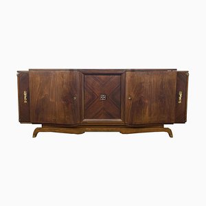 Large Parisian Art Deco Sideboard with Curved Fronts in Rosewood, 1920s-VMP-1061478