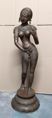 Large Parvati Dea Bronze Statue, 1900-EI-853236