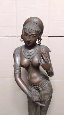 Large Parvati Dea Bronze Statue, 1900-EI-853236