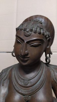 Large Parvati Dea Bronze Statue, 1900-EI-853236