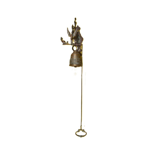 Large Patinated Bronze Monastery Bell, 1980s