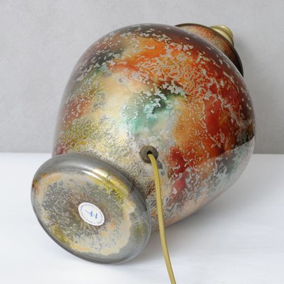 Large Patinated Glass Table Lamp from Laque Line, 1970s-IXK-745330