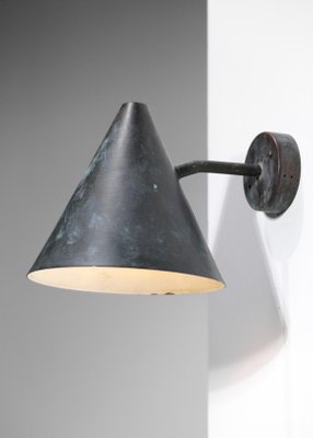 Large Patinated Tratten Wall Lamp by Hans Agne Jakobsson for Hans-Agne Jakobsson AB Markaryd, 1960s-YU-1312265